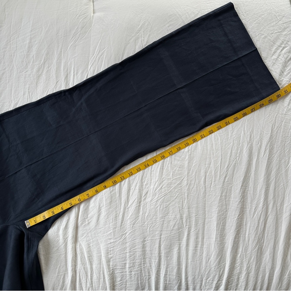 Cabi Linen Spandex Stretch Blend Finale Navy Trousers Pants Pockets #6425 - Picture 16 of 16
